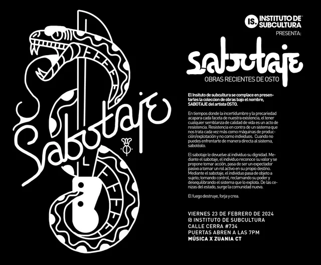 Flyer de Sabotaje